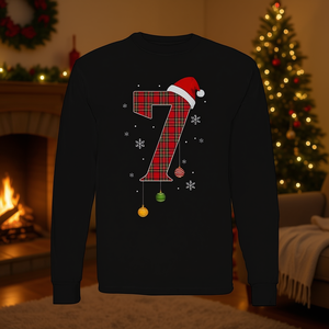 Six Seven Meme - Pijamas navideños a juego para parejas, camiseta de manga larga - Product Image 3