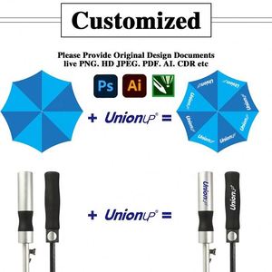 Parapluie de voyage personnalisé imprimé pour la promotion d'entreprise, parapluies de golf personnalisables avec logo pour agence de bijouterie en or - Product Image 2