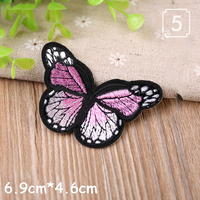 Patchs brodés papillon mignons à thermocoller pour réparation de vêtements, patchs décoratifs pour vestes, jeans, sacs