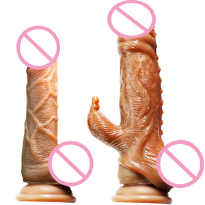 Lootee JA-YJT01 Men Silicone Delay Ejaculation Realistic <strong>Penis</strong> <strong>Cover</strong> Reusable Extender Sleeve with <strong>Vibrator</strong> - Product Image 6