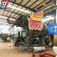 Statues d'animaux d'éléphant animatroniques réalistes, modèle d'animal à monter, machine à monter pour animaux, décorations de parc à thème à vendre