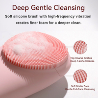 Synogal 2 en 1 électrique vibrant silicone Blackhead Remover brosse de nettoyage du visage épurateur de peau
