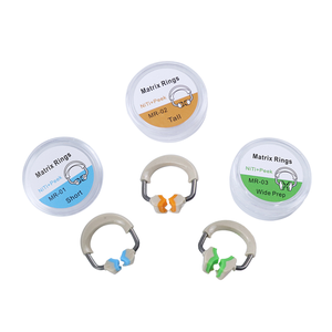 Anello di Serraggio Dentale MR in NiTi con Clip per Lamina a Forma di Fagiolo e Testina in Silicone Anelli per Matrice - Product Image 1