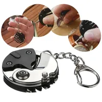Couteau de poche multifonctionnel EDC pour l'extérieur, lame pliante hexagonale en acier inoxydable, tournevis, porte-clés, outils, porte-monnaie