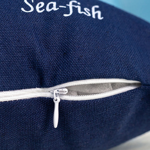 Marine Pattern Cotton Throw <b>Pillows</b> <b>Square</b> Washable Decorative Cushions For Children's Room Mediterranean Style - Product Image 5