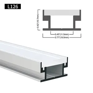 19.5*10.7 Recessed Wall Floor Linear Lighting Inground LED Aluminum Profile