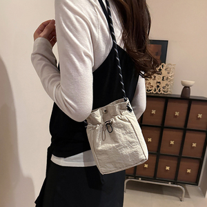 Sac bandoulière unisexe léger et multifonctionnel, pochette pour usage quotidien, porte-téléphone, mini sac à cordon - Product Image 5