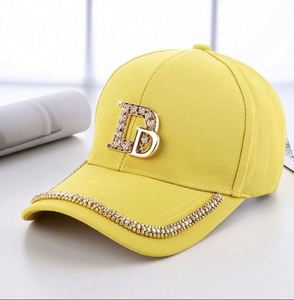 Wholesale High Quality Adjustable Baseball <b>Cap</b> With Rhinestone Letter LOGO for <b>Women</b> - Product Image 3