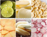 Bananen, groenten, mango's, uien, bananen, cassave, plantain chips snijmachine