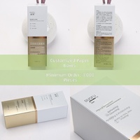 Boîte d'emballage extérieure pour nettoyant visage, boîte à double insert, impression personnalisée, impression UV, carton cosmétique, boîte pour parfum, rouge à lèvres, soins de la peau