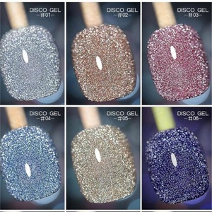 Gel à ongles réfléchissant disco non toxique, 12 couleurs, paillettes diamant haute densité, vente chaude, support OEM ODM marque privée - Product Image 5