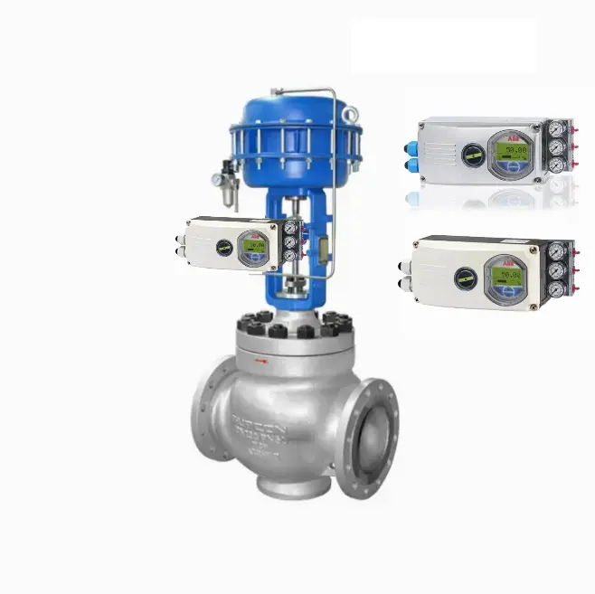 Chinese Pneumatic Flow Control Valves With ABB EDP300 Valve Positioner Smart Digital Positioner For Valve Control