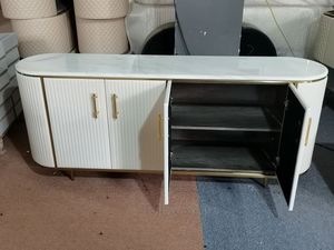 Лидер продаж, Высококачественная роскошная мебель для буфета, Черный Серый Консольный Стол для гостиной и столовой - Product Image 3