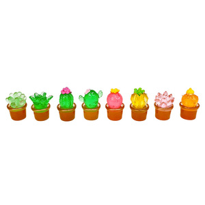 Mini Cactus Artificiel en Résine Lumineux pour Décoration d'Intérieur, Accessoires DIY, Ornements Créatifs - Product Image 1