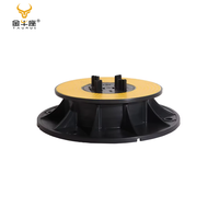 Socle en plastique à hauteur réglable JNZ pour système de plancher surélevé extérieur Support de carreaux de terrasse Balcon Toit Terrasse Base de nivellement
