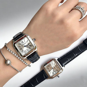 นาฬิกาควอตซ์ Foreign Trade Shandux Luxury Eta Couple's Cheetah Dumont Series รุ่น Blue Needle แบบย่างสีน้ำเงิน สำหรับคู่รัก นำเข้าจากต่างประเทศ - Product Image 1