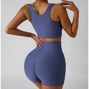Haute qualité femmes taille croisée entraînement Yoga Shorts hanche Stretch caleçon Fitness sport course Biker Leggings pantalon athlétique - Product Image 3
