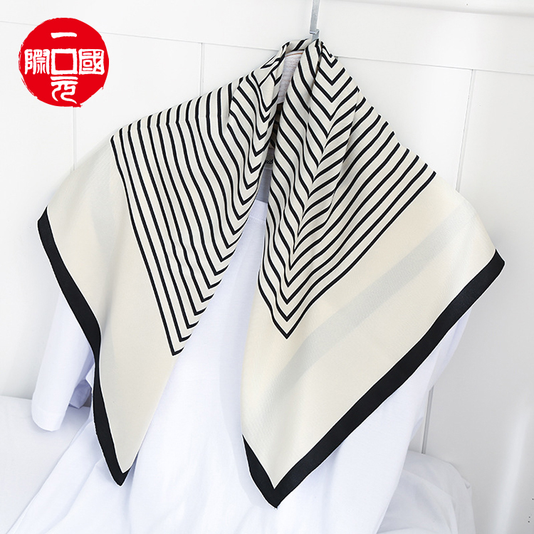 Модный атласный квадратный шелковый шарф на весну и осень, женский шарф, модный маленький шарф