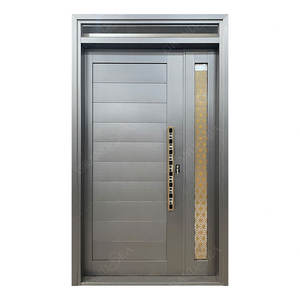 Fournisseur chinois <span class=keywords><strong>de</strong></span> portes en acier <span class=keywords><strong>de</strong></span> <span class=keywords><strong>sécurité</strong></span> extérieures simples et doubles, design <span class=keywords><strong>de</strong></span> luxe personnalisé, haute qualité, <span class=keywords><strong>prix</strong></span> bas - Product Image 1