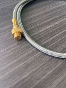 Cabezal de quemador de gas licuado tipo <span class=keywords><strong>Cassette</strong></span> tanque de gas plano largo convertidor de válvula de llenado de gas al aire libre, manguera trenzada de conexión - Product Image 5