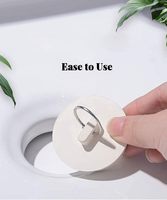 Bouchons de vidange de baignoire, 4 pièces bouchon de baignoire d'évier en caoutchouc cuisine salle de bain bar à linge bouchon d'eau joint avec anneau de suspension
