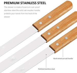 Ensemble d'ustensiles de barbecue en acier inoxydable pour grillades, style Koobideh/persan/arménien/turc, durable et jetable - Product Image 3