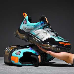 Zapatos Casuales de Moda con Malla Transpirable, Cordones, Suela Gruesa de TPU, en Colores Nuevos, Antideslizantes y Resistentes al Desgaste - Product Image 4