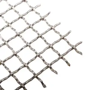 zhongliang 304 316 Mesh 1 Stainless Steel Woven Crimped Wire Rope Mesh