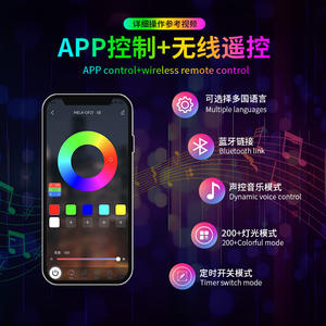 Barre lumineuse stroboscopique 2 en 1 à 64 couleurs changeantes pour véhicules automobiles Barre lumineuse clignotante d'urgence pour camion - Product Image 4