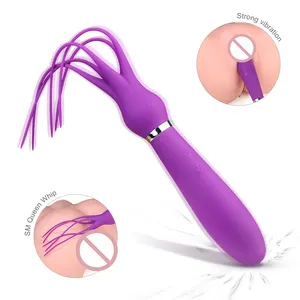 2 in 1 teasing vibrator rose shape silicone dildo vibrator sex toy for women from Liman