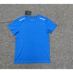 NewT-shirt atasan kebugaran pria, kaus olahraga lari lengan pendek cepat kering bersirkulasi udara, pakaian Gym pria - Product Image 3