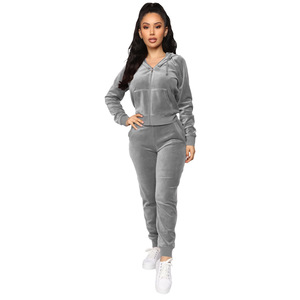 2020 New Arrival <strong>Top</strong> Quality Outfits <strong>Women</strong> <strong>Velvet</strong> 2 Piece Set <strong>Women</strong> Two Pieces Track Suits - Product Image 6