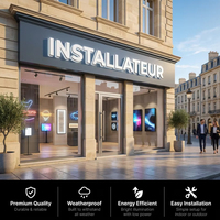 Enseignes lumineuses LED 3D personnalisées populaires avec logo, lettres publicitaires rétroéclairées pour magasins