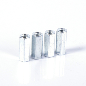 Écrou de raccordement rond Bibo Yaente pour tige filetée et connexion, en acier au carbone zingué, écrou hexagonal allongé zingué - Product Image 5