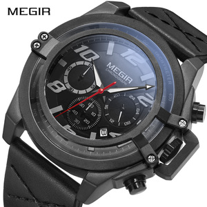 Luyigir — montre de luxe pour hommes, bracelet en cuir véritable, Chrono résistant à l'eau, en stock, nouvelle collection 2052 - Product Image 3