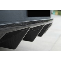 Nouveau Diffuseur de Pare-chocs Arrière en Fibre de Carbone Noire de Haute Qualité avec Ailerons pour Macan 95B GTS 2014-2016 Olotdi