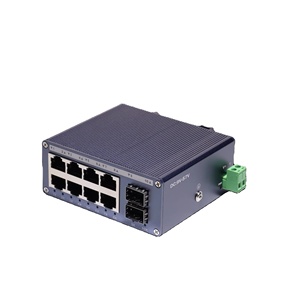 2 SFP uplink 9-57V Ethernet vỏ kim loại Din Rail chuyển đổi công nghiệp Mini loại 1000Mbps 8-Port Gigabit công nghiệp mạng chuyển đổi - Product Image 1