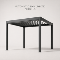 Pergola bioclimatique motorisée automatique en aluminium sur mesure 3x3 3x4 6x4m pour jardin, gazebo, pavillon