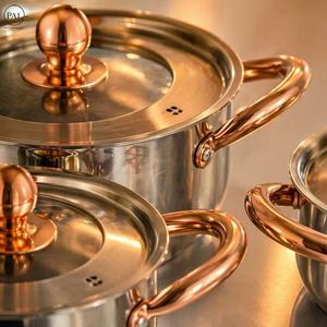 Juego de Utensilios de Cocina de 12 Piezas de Acero Inoxidable con Tapa de Vidrio Templado de 16 cm a 24 cm, Caja de Regalo para Cocina - Product Image 5