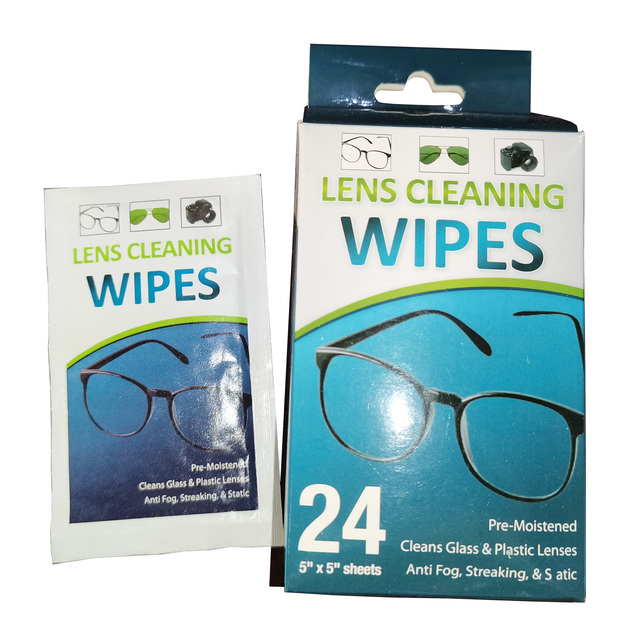 Private Label Screen Lenses Wipes Cleaning for Eyeglasses Computer Phone Anti Fog Wet Lens Wipes