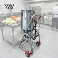 Hachoir Électrique Professionnel TFU en Acier Inoxydable Grande Capacité 32L avec Moteur en Cuivre pour Légumes, Fruits et Pommes de Terre