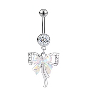 Nouveaux Piercings de Nombril Tendance Estivale, Formes Lune et Terre Colorées, Pendentifs Papillon, Bijoux de <span class=keywords><strong>Piercing</strong></span> Personnalisés - Product Image 6