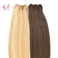 Extensions de cheveux naturels brésiliens Remy vierges à clips, tissage naturel, double trame, 8-30 pouces, personnalisables
