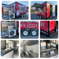 Camion de restauration mobile OEM entièrement équipé, remorque alimentaire multifonctionnelle personnalisée avec cuisine complète