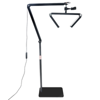 Lampe demi-lune en forme de U de 26 pouces pour cils de salon de tatouage beauté 30W avec support de lampe, lampe demi-cercle 3 couleurs