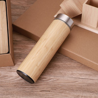 Ensemble cadeau éco-responsable en bambou avec logo personnalisé : haut-parleur, clé USB, bloc-notes, stylo