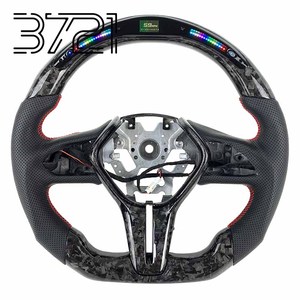 Volante Deportivo de Fibra de Carbono con LED Rojo para Infiniti Q60 Q50 QX50 QX55 CV37 V37 Interior 2017-2025 - Product Image 1