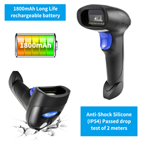 Lecteur de codes-barres portable sans fil NETUM L8 L8BL, scanner QR, scanner 2D avec support