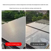 Auvent rétractable extérieur pour villa, cour, hôtel, restaurant, auvent pliable automatique électrique intelligent en alliage d'aluminium, polyuréthane