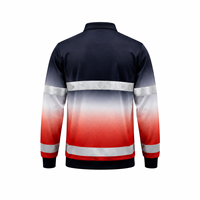 Sweat-shirt surdimensionné pour homme, uniformes de sublimation, polaire 360 g/m², col boutonné, sangles réfléchissantes, sweat à capuche de travail, pull à capuche